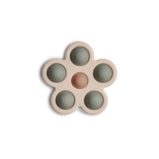 Mushie Flower Press Toy - Dried Thyme/Natural/Shifting Sand